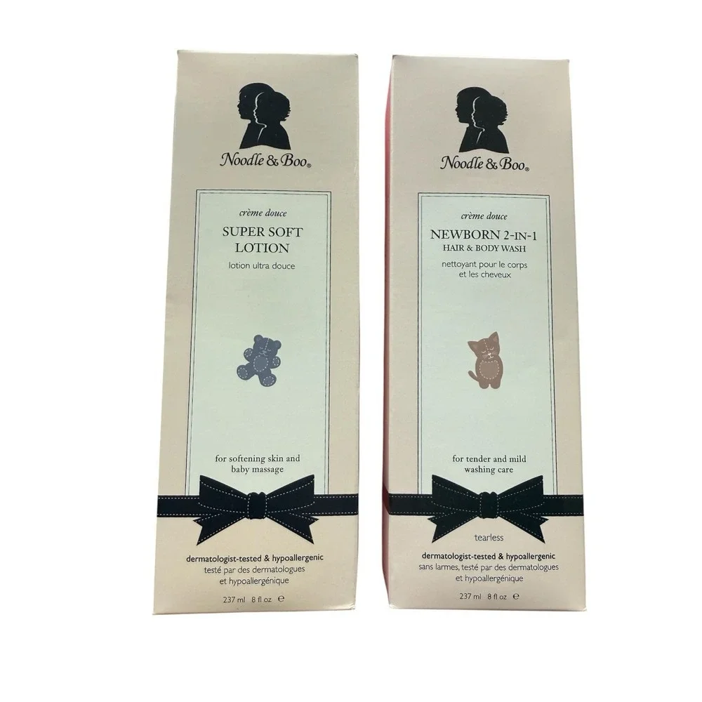 Noodle & Boo Gift Set Newborn 2-in-1, Super Soft Lotion Ultimate Ointment cloths